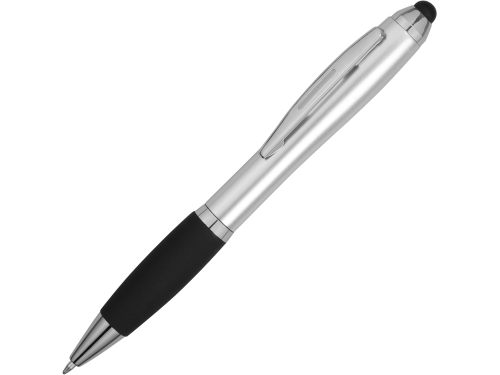Шариковая ручка-стилус Nash, серебристый, черные чернила черные чернила