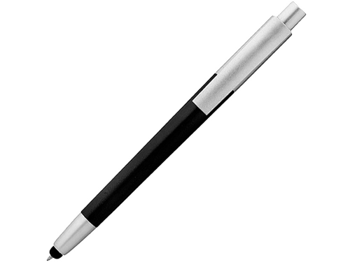 Ручка-стилус шариковая "Salta", черный/серебристый, синие чернила синие чернила