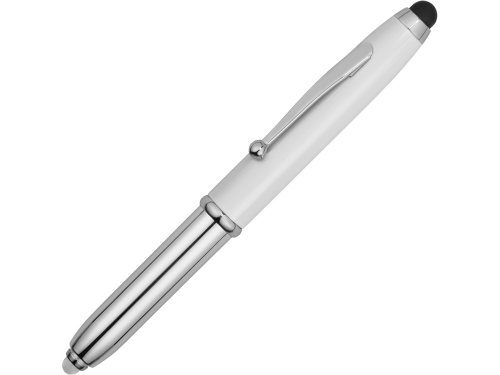 Ручка-стилус шариковая "Xenon", белый, черные чернила черные чернила