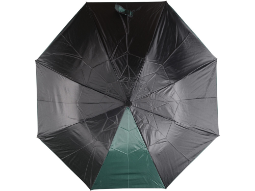 Зонт складной "Логан" полуавтомат, черный/зеленый