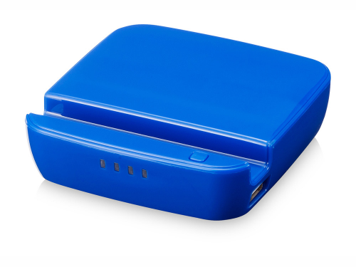 Портативное зарядное устройство-подставка для смартфона "Forza", 2200 mAh, ярко-синий