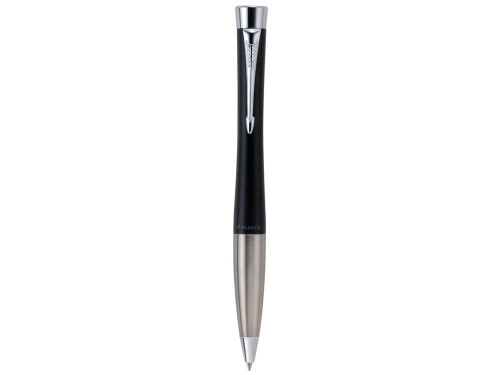 Ручка шариковая Parker модель Urban Muted Black CT в футляре, черный/серебристый