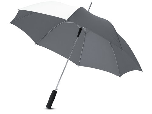 Зонт-трость Tonya 23" полуавтомат, серый/белый