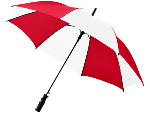Зонт Barry 23" полуавтоматический, красный/белый