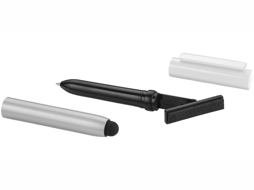 Ручка-стилус шариковая "Robo" с очистителем экрана, белый