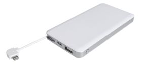 Внешний аккумулятор Uniscend Pad Power 6000 мАч со встроенным кабелем для устройств Apple