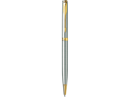 Ручка шариковая Parker модель Sonnet Stainless Steel GT, серебристый/золотистый