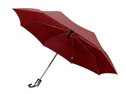 Зонт Alex трехсекционный автоматический 21,5", бордовый