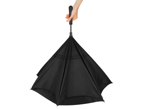Зонт Lima 23" с обратным сложением, черный