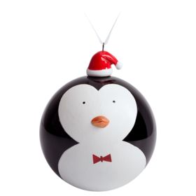 Елочный шар с фигуркой «Новогодний пингвин»