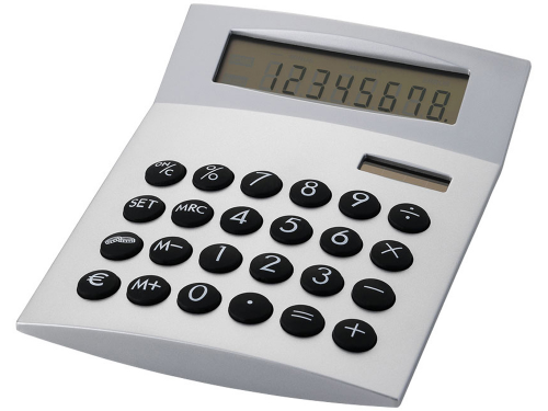 Калькулятор с конвертером валют "Face-it", серебристый