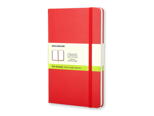 Записная книжка Moleskine Classic (нелинованный), Pocket (9х14 см), красный