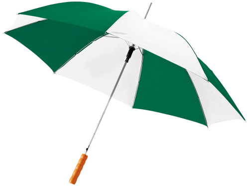 Зонт-трость "Lisa" полуавтомат 23", зеленый/белый