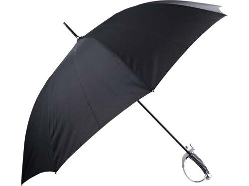 Зонт-трость "Генеральский", полуавтомат, черный