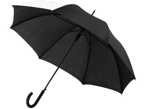 Зонт-трость Lucy 23" полуавтомат, черный/белый