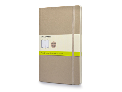 Записная книжка Moleskine Classic Soft (нелинованный), Large (13х21см), бежевый