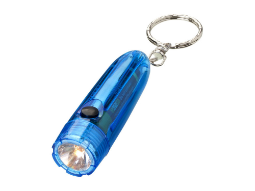 Брелок-фонарик "Bullet", синий прозрачный