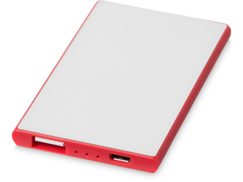 Портативное зарядное устройство "Slim Credit Card", красный/красный