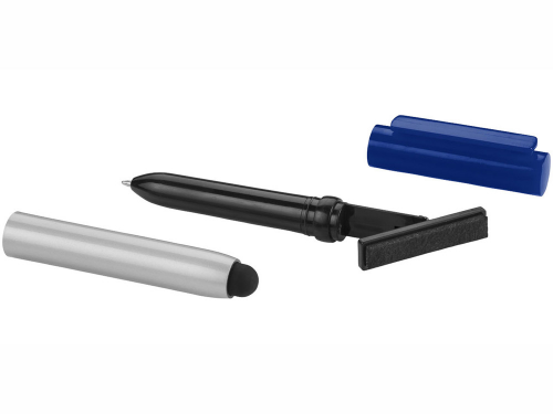 Ручка-стилус шариковая "Robo" с очистителем экрана, ярко-синий