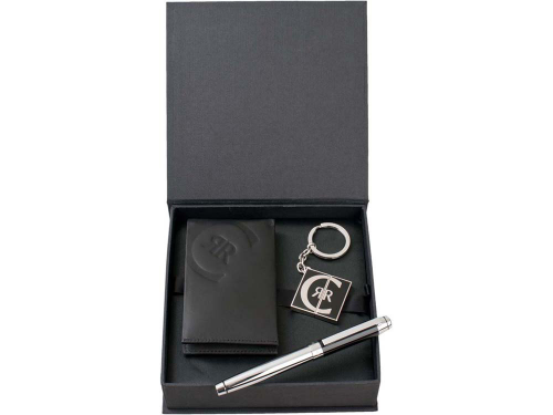 Набор Cerruti 1881: визитница, ручка роллер, брелок с флеш-картой USB 2. на 4 Гб 4Gb
