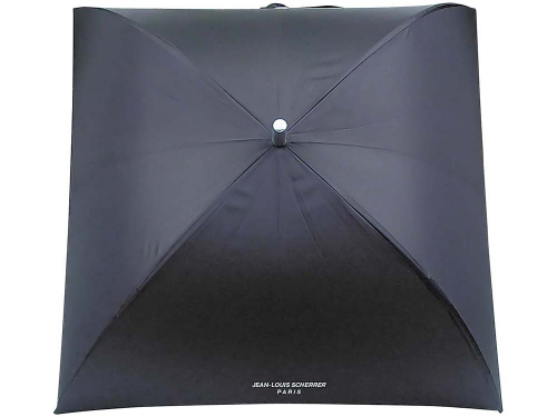 Зонт-трость Jean-Louis Scherrer "Silver Square", полуавтомат, черный