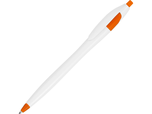 Ручка шариковая "Флокс", белый/оранжевый