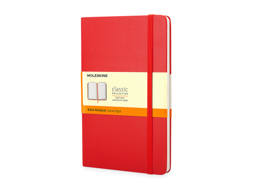 Записная книжка Moleskine Classic (в линейку), Pocket (9х14 см), красный