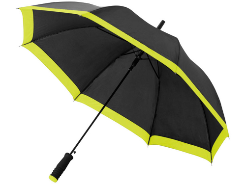 Зонт-трость Kris 23" полуавтомат, черный/неоново-зеленый