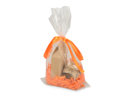 Подарочный набор «Fiore» с мёдом и чаем, оранжевый
