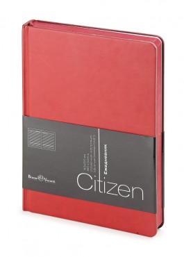 Ежедневник недатированный New Citizen, А5, бордовый, белый блок, бордовый обрез, ляссе