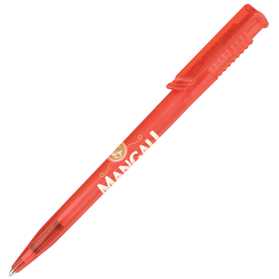OCEAN LX, ручка шариковая, прозрачный красный, пластик