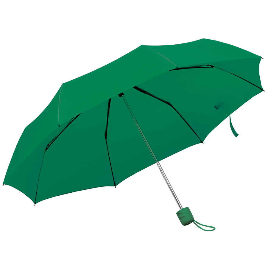 Зонт складной "Foldi", механический, пластиковая ручка, зеленый