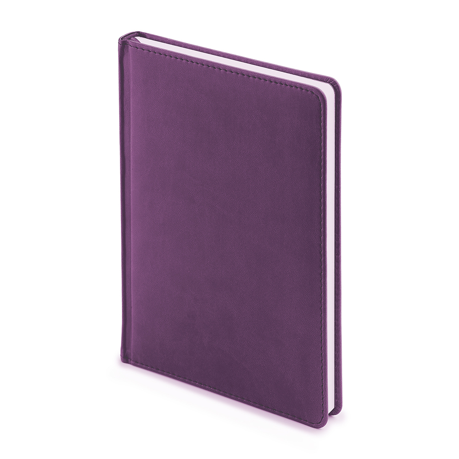 Ежедневник недатированный Velvet, А5, фиолетовый , белый блок, без обреза