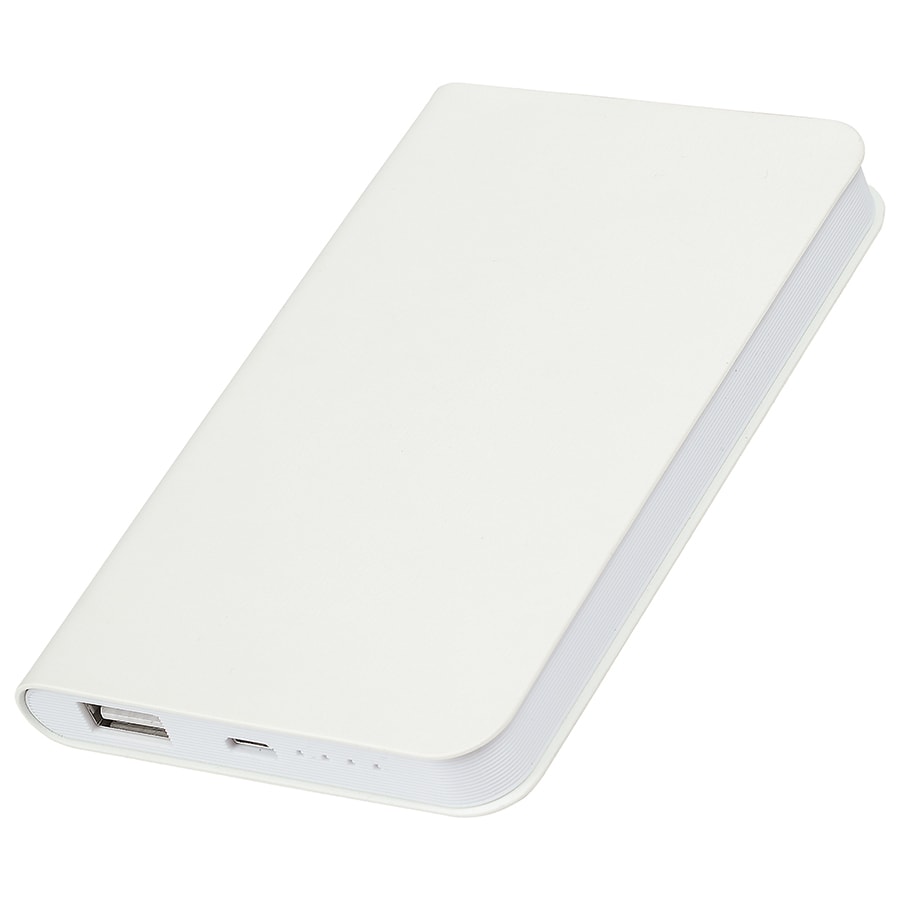 Универсальное зарядное устройство "Softi" (4000mAh),белый, 7,5х12,1х1,1см, искусственная кожа,пласти