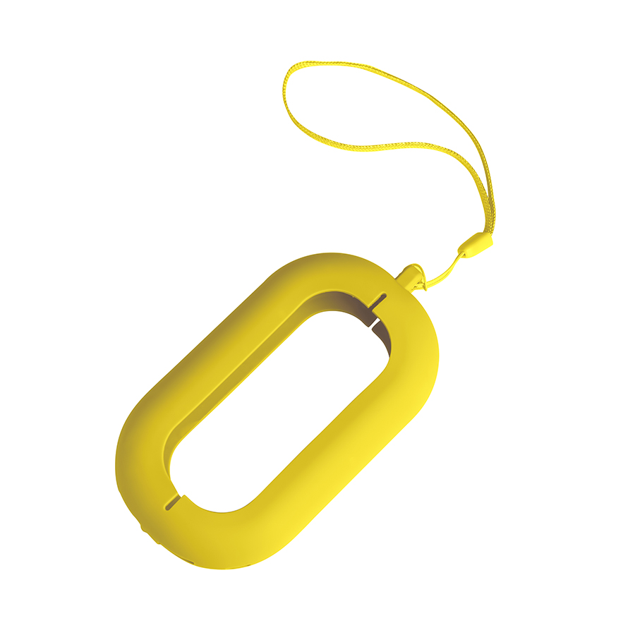 Обложка с ланъярдом к зарядному устройству "Seashell-2", желтый,силикон