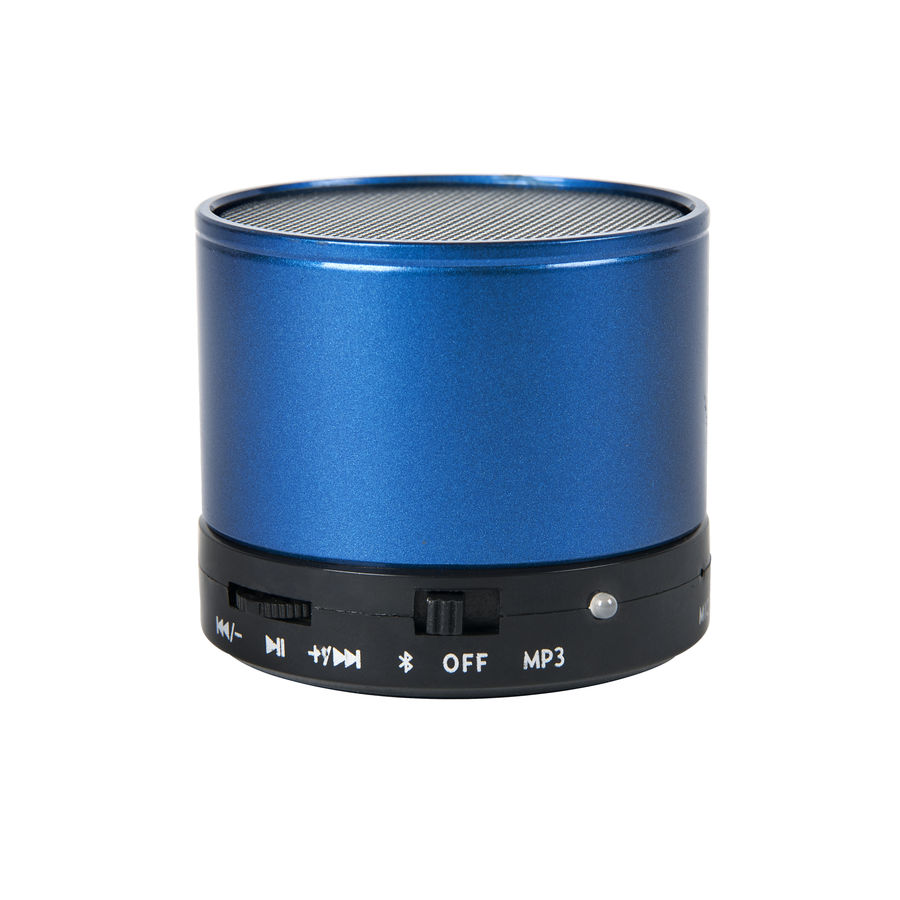 Портативная bluetooth-колонка "Martins", синий, 5,9х5 см,пластик,металл