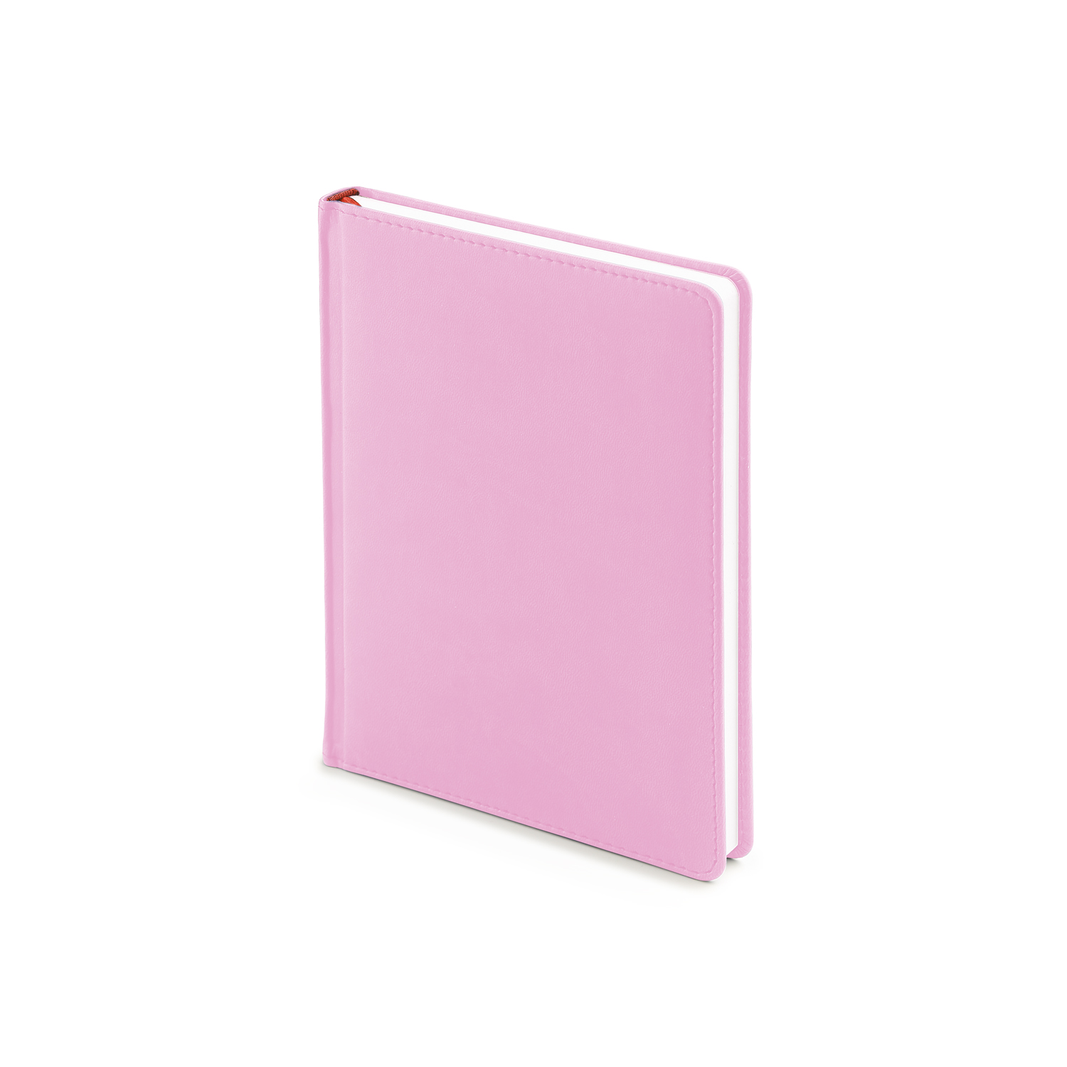 Ежедневник недатированный Velvet, А6+, нежно-розовый, белый блок, без обреза, ляссе