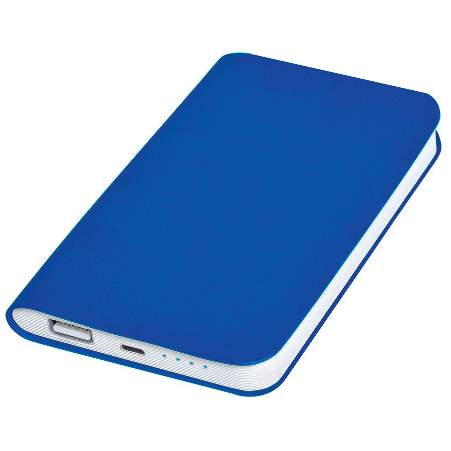 Универсальное зарядное устройство "Softi" (4000mAh),синий, 7,5х12,1х1,1см, искусственная кожа,пл