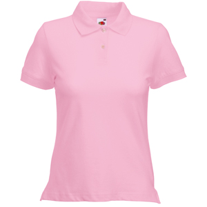 Поло "Lady-Fit Polo", светло-розовый_S, 97% х/б, 3% эластан, 220 г/м2
