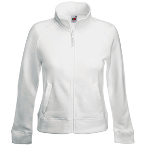 Толстовка "Lady-Fit Sweat Jacket", белый_XL, 75% х/б, 25% п/э, 280 г/м2