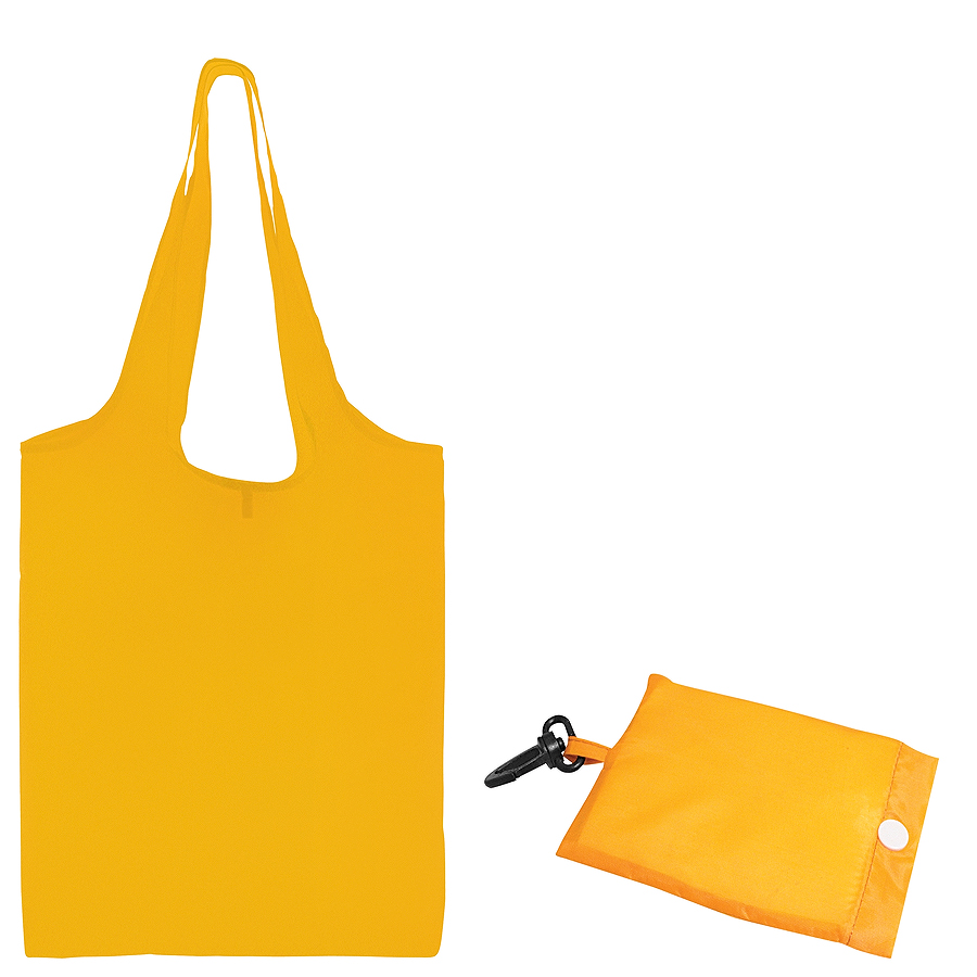 Сумка для покупок "Shopping"; желтый; 41х38х0,2 см (в сложенном виде 8,5х12х1см); полиэст шелкографи